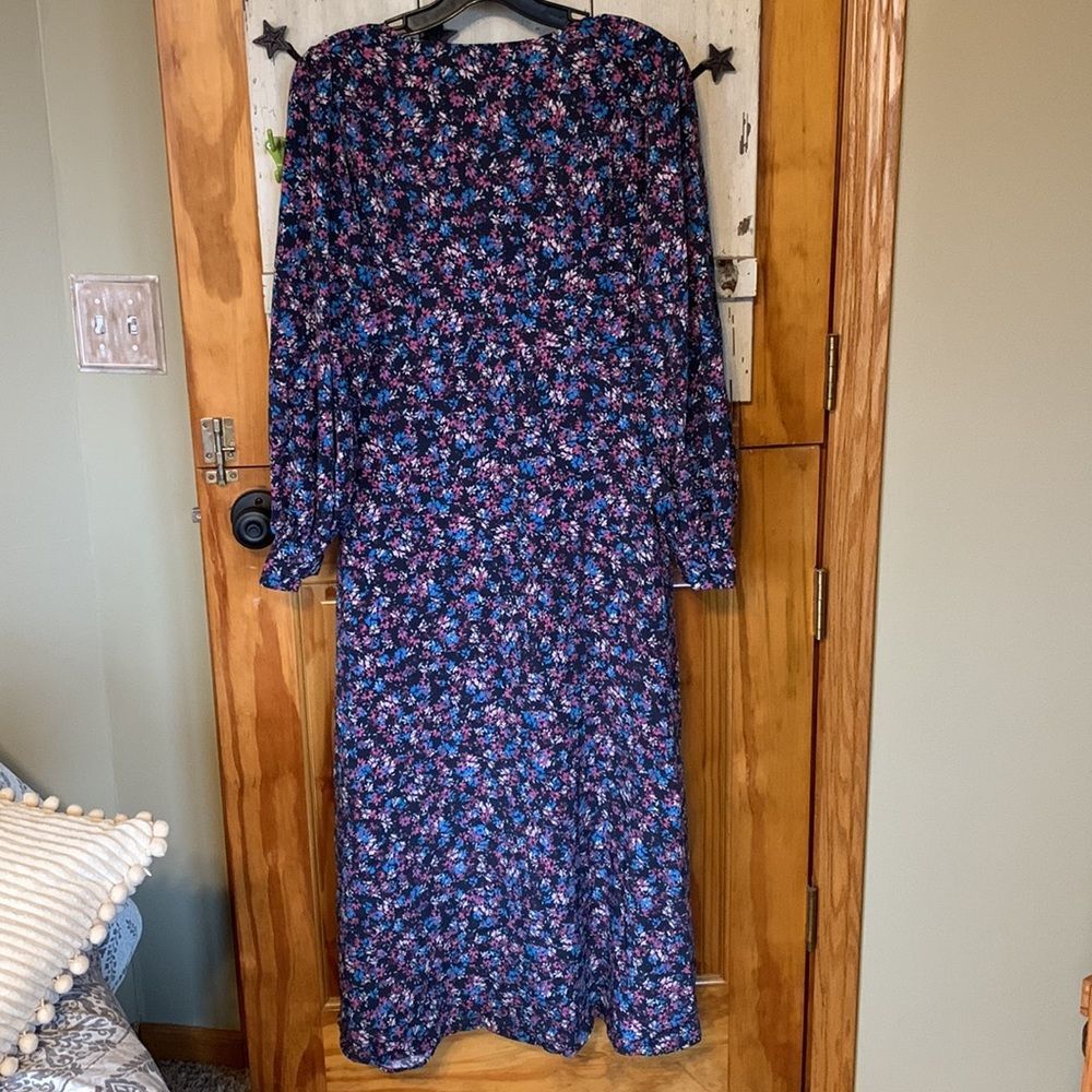 Women’s NWT Maternity Topshop Peasant Floral Button Down Long Sleeve Maxi Dress - Picture 7 of 8